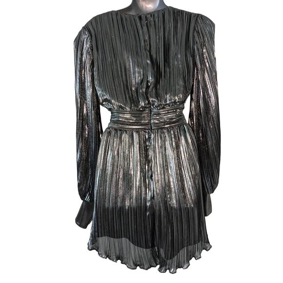 NWT $1,135 New Arrivals Sz38 (S/M) Black Metallic Cocktail Formal Dress - Picture 4 of 9